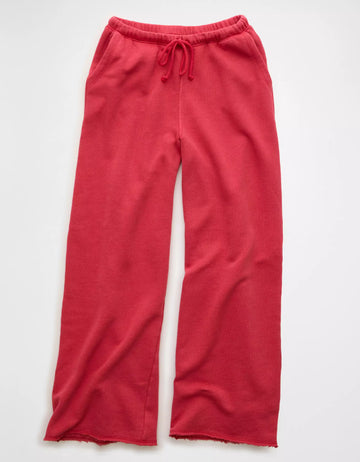 Low‑Rise Fleece Wide‑Leg Open Hem Women's Loose Sweatpants